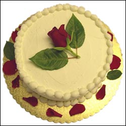 "Rose Cake - Butterscotch - 1kg (Express Delivery) - Click here to View more details about this Product
